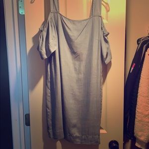 Vince Camuto off the shoulder jean dress